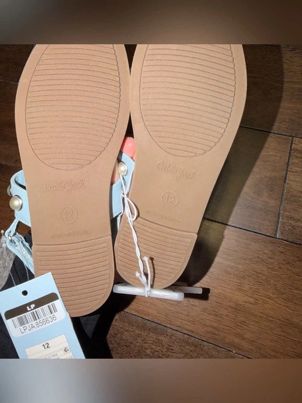 Cat & Jack Light Blue Pearl Stud Sandals
